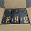 Lanwandeng (3 Pack) Entry Levers Wave Style with Deadbolt Set, Exterior/Interior Satin Nickel Keyed Door Handles with Lock,Interior Door Locksets for Bath/Bedroom