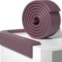 2 x Edge Protector,Baby Proofing Baby Edge Protector Strip Safety,Soft Rubber Foam Padding,Edge Corner Guards Protector Corner Edge Bumpers for Furniture (Brown Purple, 6.56Ft x 3.15" W x 0.31" Th)