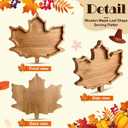 Sliner Maple Leaf Charcuterie Board Wooden Fall Serving Platter Tray Dish, 15 x 12 x 1 inches/ 38 x 30 x 2.5 cm