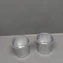 SEETOOOGAMES Jumbo Aluminum Drop-in Poker Table Cup Holder Insert (Pack of 2) (Silver)