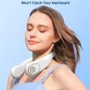 SWEETFULL Portable Neck Fan 360 Cooling Bladeless Personal Fan | No Hair Twisting - 4000mAh USB Rechargeable Wearable Fan for Travel, Birthday Gifts for Men, Women, Mom, and Dad