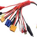 10 in 1 RC Lipo Battery Multi Charger Adapter 4.0mm Banana Plug Lead Convert Cable for RC Car Drone Quadcopter