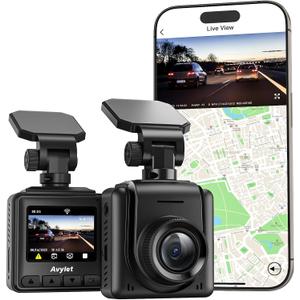 Dash Cam 2K, WiFi Dashcams with APP, External GPS, 1.5'' IPS Screen, Front Dash Camera for Cars, Mini Car Camera, WDR Night Vision, 24H Parking Monitor, Loop Recording, G-Sensor