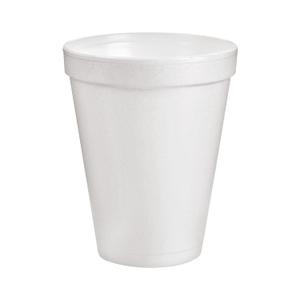 Dart 10J10 Foam Drink Cups, 10oz, White, 25 per Bag (Case of 40 Bags)