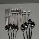 KINGSTONE Silverware Set, 20 Piece Flatware Cutlery Set for 4, 18/10 Stainless Steel Silverware Mirror Polished Dishwasher Safe for Home, Restaurant, Wedding, Party(Silver, 20 pieces for 4)