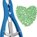 Livestock Castration Bander with 100 Pieces Castrator Rings for Lambs and Piglets