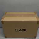 4 Tier Plastic Storage Bins with Lid 24QT, Stackable Storage Containers with Wheels, Folding Storage Boxes, Collapsible Storage Bins, Closet Organizers and Storage for Living Room,Office,Dorm (Whita)