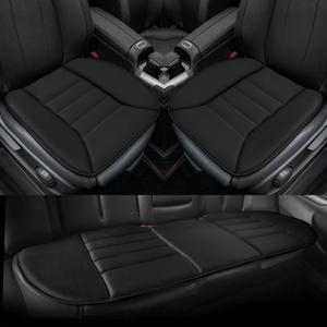 kingphenix 3-Piece Car Seat Cushion Set, 1.2inch Memory Foam Comfort, 2 Front Automotive Seat Cushions + Rear Bench Cushion, Non-Slip Bottom, Fits Sedan SUV Truck Van, Car & Office Chair, Black