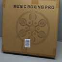 Music Boxing Machine for Adults & Kids - Wall Mounted Punching Machine with LED & Bluetooth, Smart Boxing Trainer for Home Gym, Reflex Speed Training & Stress Relief (Black - Gloves & Sweatband)
