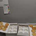 Domensi 12 Pack Succulent Planter Pots 3 Inch Small Plant Pots Mini Ceramic Succulent Planter Holder with Drainage Holes and Bamboo Saucers (White)