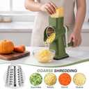 Rotary Cheese Grater,Cheese Shredder Hand Crank, Manual Cheese Grater for Veggies, 3-Blade Grater, Home Kitchen Appliances and Kitchen Gadgets
