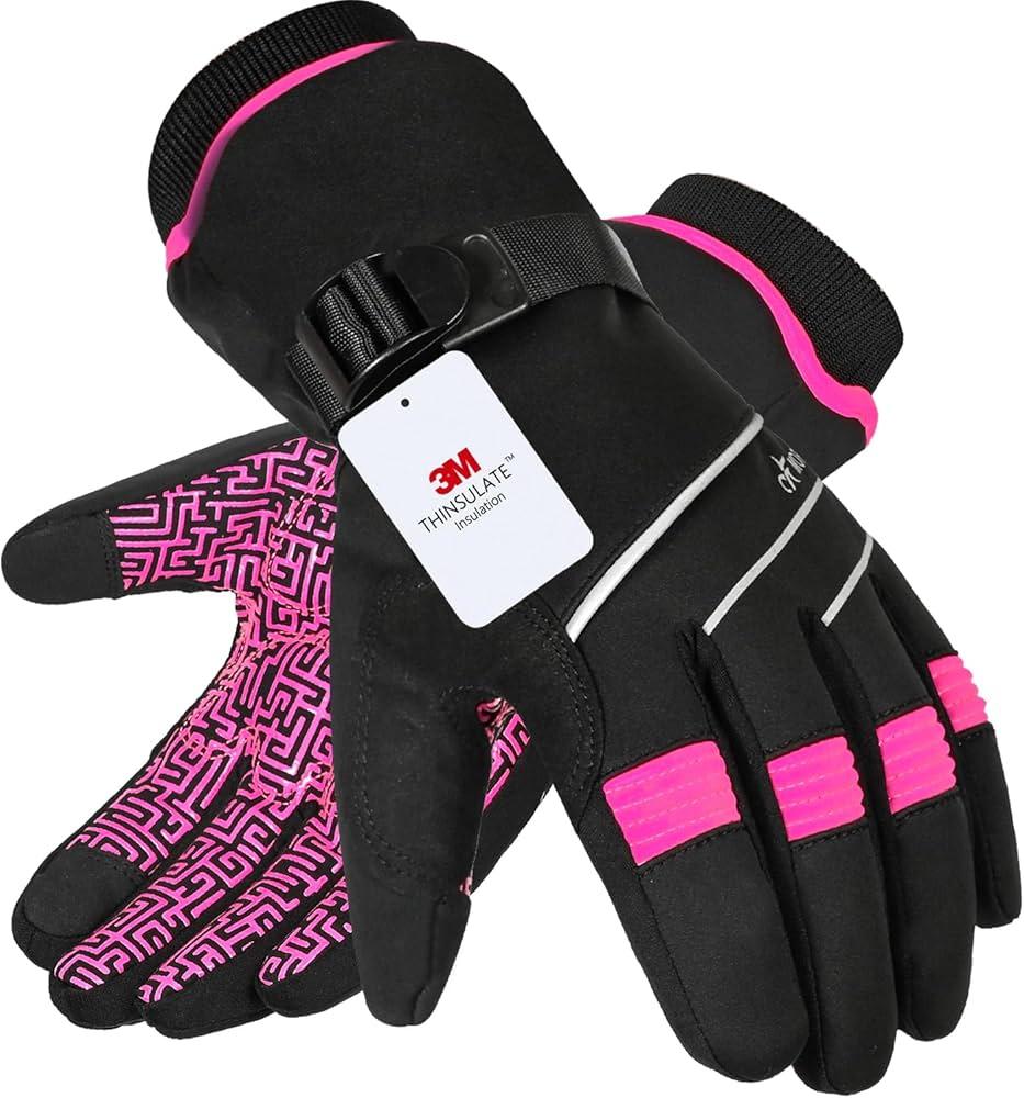 MOREOK Waterproof & Windproof -30°F Winter Gloves for Men/Women, 3M Thinsulate Thermal Gloves Touch Screen Warm Gloves for Skiing,Cycling,Motorcycle,Running