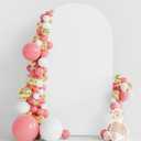 Wokceer 7.2FT Wedding Arch Cover Spandex Fitted Wedding Arch Stand Covers Round Top Chiara Arch Backdrop Cover for Birthday Party Ceremony Banquet Decoration White (Cover 2.2M- White-A)