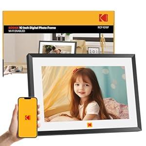 KODAK 10.1 Inch WiFi Digital Picture Frame, 1280x800 HD IPS Touch Screen, Electronic Smart Photo Frame with 32 GB Memory, Auto-Rotate, Instantly Share Photos/ Videos Anywhere