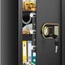 21.65"H Safe Box, 4.0 Cu ft Large Safe for Home with Fireproof Waterproof Bag, Digital Security Home Safes with Combination and Key, 2 Removable Shelves, Anti-Theft Safes for Document Money Valuables