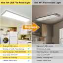 AIKVSXER 6PACK 1x4 LED Flat Panel Light Surface Mount LED Ceiling Light, 5500LM 50W TRIAC 10-100% Dimmable, 3000/4000/5000K AC120V Kitchen Lights Ceiling Flush Mount for Garage/Basement/Laundry