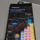 Monster 4pk LED USB Smart Light Strips with App Control: Multi-Colored PVC & ABS, Automotive Novelty, Car LED Lights