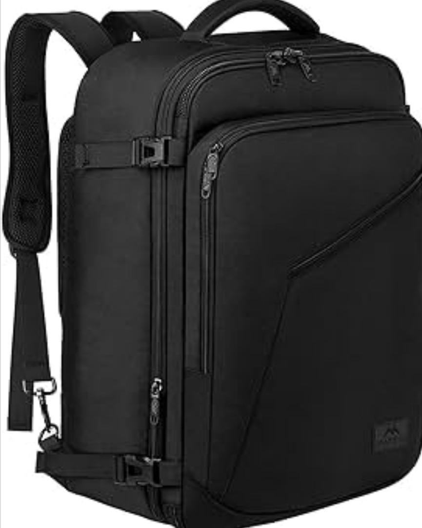 MATEIN Mens Travel Backpack, 27L Lightweight Carry on Backpack for Women, Expandable Business Backpacks, Waterproof Hiking Daypack for Outdoor Sports Rucksack Casual Daypack, Travel Essential, Black