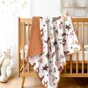 Breling Western Cowboy Muslin Baby Blankets for Girls Boys, 100% Cotton Crib Blanket for Infant Toddler, 40 x 36 Inch Soft and Lightweight Nursery Swaddling Wrap
