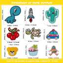 Harsgs 100pcs Random Iron on Patches, Embroidered Iron on/Sew on Patches Applique for Clothes, Dress, Hat, Jeans, DIY Accessories