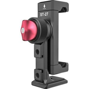 Metal Phone Tripod Mount 3 Cold Shoes & Arca Port, 360 Smartphone Tripod Adapter for iPhone 17 16 15 Cell Phone Stand Holder for Desktop Video Live Streaming Vlogging Rig