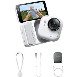 Insta360 GO Ultra - Small 4K Vlogging Camera, Hands-Free, POV Cam, 1/1.28" Sensor, 53g Lightweight, 156 FOV, 200 Min Battery Life, Magnetic Wearable Action Camera for Sports, Vlog