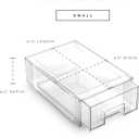BINO | Stackable Storage Drawers, Small - Clear | THE CRATE COLLECTION | Storage Bins With Drawers | Bathroom Organizers | Under Sink Organizer | Vanity Cabinet Home Organization