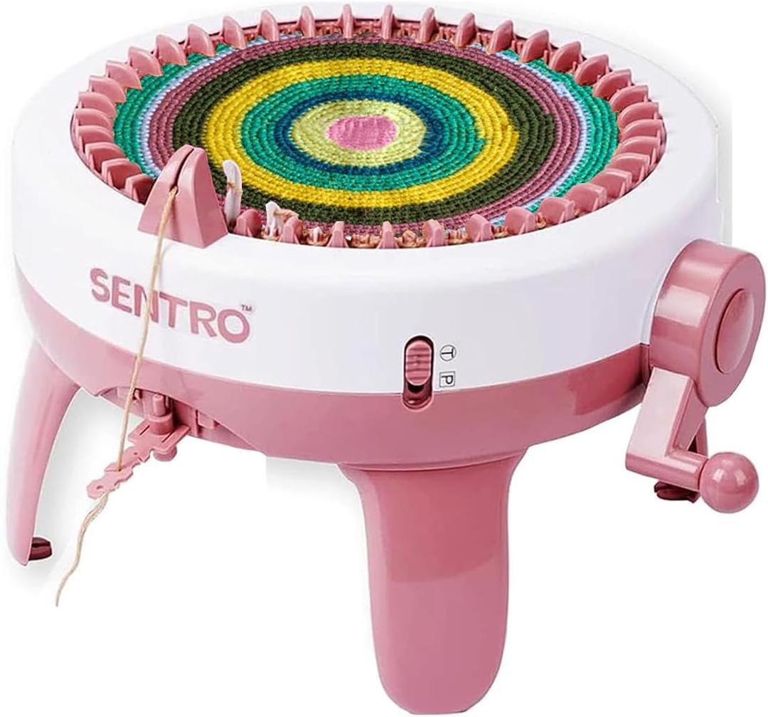 SENTRO Knitting Machine 40 Needles Knitting Machine, Smart Automatic Knitting Loom Machine for Adults and Beginners, Circular Weaving Crochet Knitting Machine Kit for Hat,Sock,Scarf,Gloves,Sweater