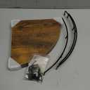 HORLIMER Floating Corner Shelf Wall Mount, Set of 3 Rustic Wood Corner Wall Shelves with Fence for Bedroom, Living Room, Bathroom, Kitchen, Brown (Fan-Shaped)