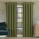 Sun Zero Oslo Theater Grade Extreme 100% Blackout Rod Pocket Curtain Panel, 52" x 84", Sage Green
