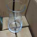 Thenshop 10 Pcs 8'' Tall Clear Flower Vase Wide Mouth Crystal Glass Boho Decorative for Centerpieces Bulk Tall Vase for Flower Bouquets Rustic Home Decor Wedding Housewarming Gift (Clear)