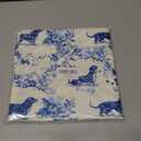 FGFK Blue and White Chinoiserie Dachshund Pillow Covers 18x18, Dachshund Lovers Gifts, Toile de Jouy Sausage Wiener Dog Decorative Throw Pillow Covers for Home Living Room Bedroom Sofa Couch (Color-03)