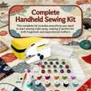 Handheld Sewing Machine for Beginners, Portable & Cordless with 2 Speeds & Complete Sewing Kit, Mini Sewing Machine for Quick Fabric Repair, DIY Crafts, Home and Travel Use