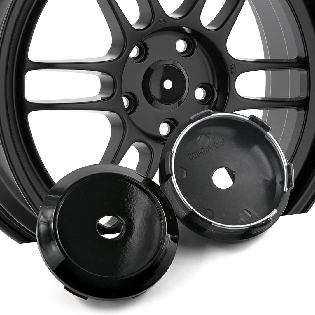 Rhinotuning 4pcs 68mm Wheel Hub Center Caps Black for RPF1 Wheel Rims #44742-SHJ-A90#08W15-SLJ-0M00-A2, 68mm(2.86in)/64mm(2.52in) Replacement Wheel Caps