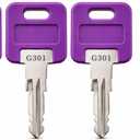 G381 Replacement Keys, 3 Pack, Compatible with Global Link RV Trailer Camper Locks, Pre Cut to Key Code Series G301G390, with one G391 Key