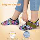 Besroad House Slippers for Women Men Comfy Barefoot Slippers Sock Furry Slip On House Shoes with Soft Rubber Sole for Bedroom Home Travel Yoga (10.5-11 Women/9-9.5 Men, Multi Tiedye)