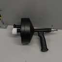 50 FT Drain Snake Auger - Flexible & Powerful Snake Drain Hair Remover Tool, for Kitchen, Shower & All Drains - Manual or Drill-Powered with Gloves, Storage Bag (Black)