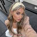 KU White Headbands for Women Trendy, 90s Satin Plait Soft Wide Headband for Girls and Teens, Plain No Teeth Thick Hoops Non-Slip Fashion Hair Accessories for Makeup Washing Face