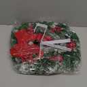 Hotop 2 Pcs Christmas Headstone Wreath Hanger Set for Cemetery Christmas Memorial Wreath for Grave Red Bowknot Natural Pine Cones Red Berries Wreath for Grave Marker Gravestone Decorations