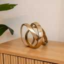 JONATHAN Y DEC1000C Chamberlain 7" Aluminum Abstract Knot Decorative Sculpture Home Decor for Office, Bedroom, Living Room, Shelves & Coffee Tables, Gold