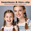 2 x 30 Pcs Light Blonde Thick Hair Ties, 2.4 Inch Large Seamless Cotton Hairties Bands No Damage Non Slip, Soft Stretchy Strong Ponytail Holders Accessories