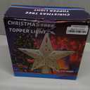 Christmas Tree Topper Star Lighted with 6 Projection Modes,Christmas Star Tree Topper Projector Built-in LED Rotating Lights,3D Glitter Dynamic Projector Party Christmas Decorations (Gold)