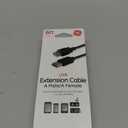 GE Home Electrical GE 6 ft. USB Extension Cable, Extend the Length of a USB Cable, USB-A Male to USB-A Female, for Laptop, Printers, USB Hubs, and More, Black, 34505
