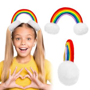 Crazy Hair Clip Kit Crazy Hair Day Accessories for Girls Funny Head Band for Kids and Adults Party Gift(Rainbow)