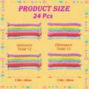 24 Packs Unicorn Dinosaur Stretchy Strings Fidget Toys, Exchange Valentines Gifts for Kids Classroom School Boys Girls Prizes Party Favors