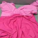 Edelqual Womens Plus Size Tankini Swimsuit Two Piece Tummy Control Bathing Suits Swim Dresses Swimwear Modest Curvy Trip 2025 Vacation Outfits (Pink & Hot Pink, 2XL)