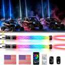 Universal 2-in-1 2FT Whipless Fat LED Whip Lights, 2 Pack
