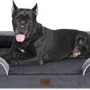 Comfort Expression XXL Orthopedic Foam Dog Bed for Extra Large Dogs, Waterproof Orthopedic Dog Beds, Washable Dogs Sofa Beds with Removable Cover & Non-Slip Bottom(XX-Large) (53.0"L x 42.0"W x 9.5"Th)