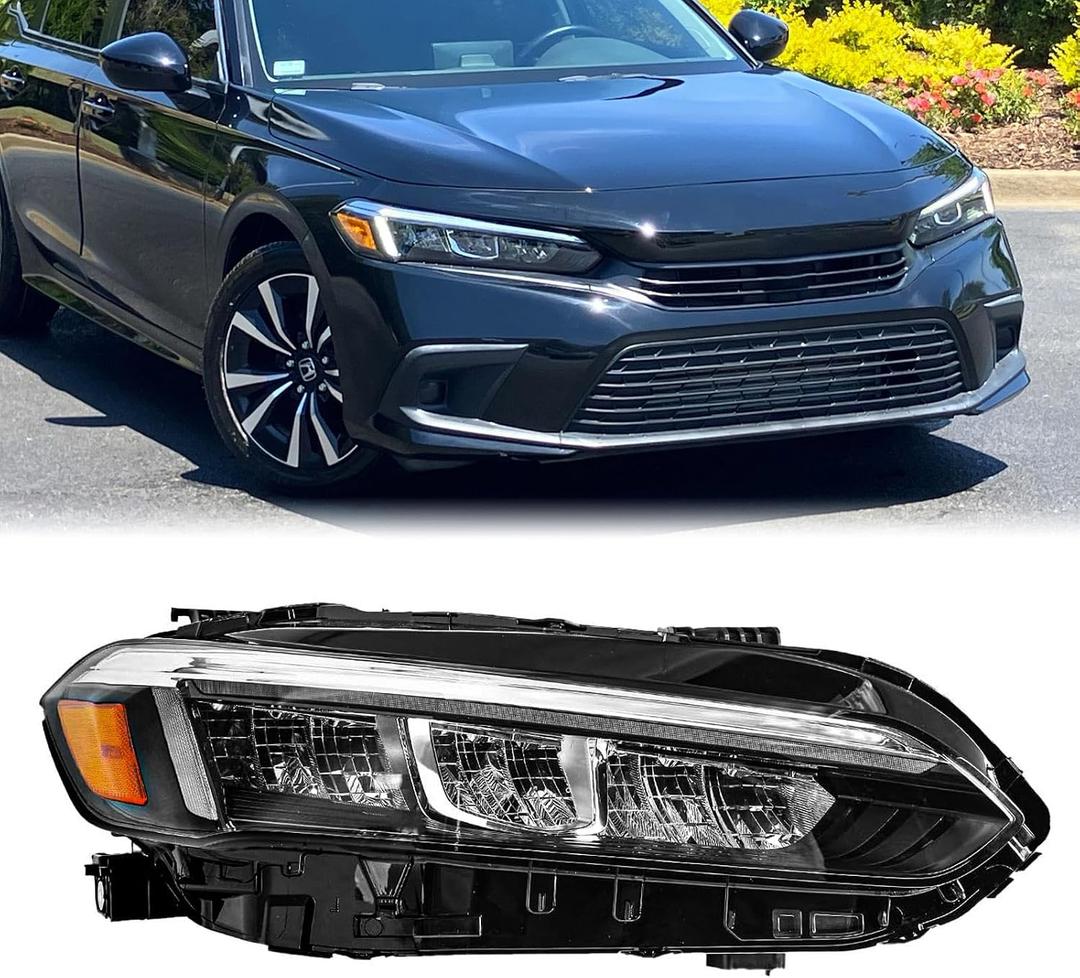Right LED Headlight for 2022-2024 Honda Civic Sport/Touring/Sport Touring, Right Passenger Side