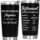 Retirement Gifts for Men - Happy Retirement Gag Gifts Tumbler for Teacher Coworkers Boss Dad, Best Retired Gift Goodbye Farewell Gift for Men, 20 OZ Stainless Steel Insulated Travel Coffee Tumbler Cup